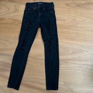 Black ripped Aeropostale jeans